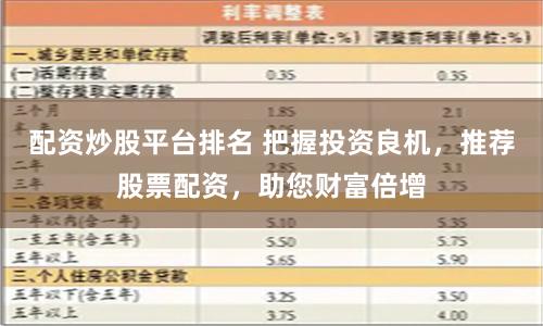 配资炒股平台排名 把握投资良机，推荐股票配资，助您财富倍增